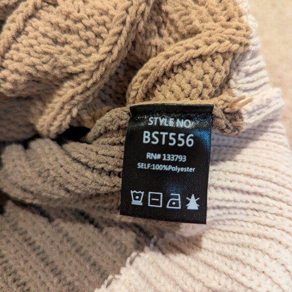 POL Tan Tones Block Knit Hooded Sweater - Small - Picture 13 of 13